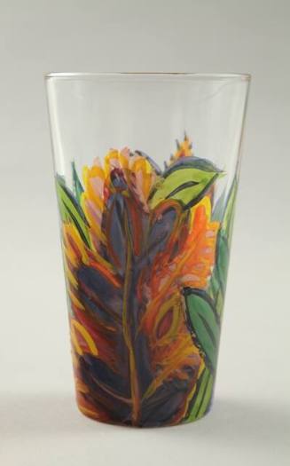 Untitled (painted beer glass)