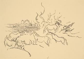 Drawing of Five Horses (Wind Is Up)
