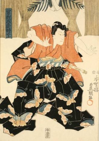 Actor as Soga no Goro Tokimune (younger of the Soga brothers, the more impetuous one) (one panel of a triptych)