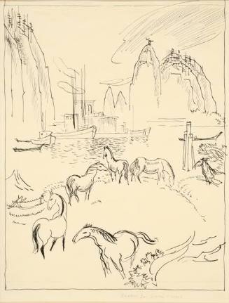 Sketch for Island Horses