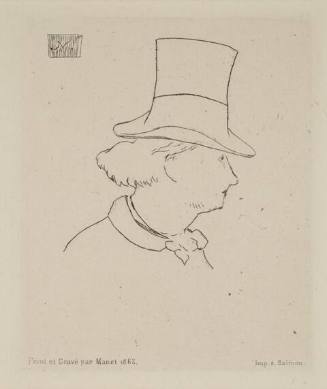 Portrait of Baudelaire in Profile