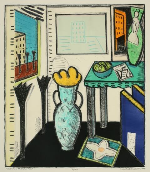 Interior with Green Vase