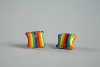 Untitled (Rainbow Pillow Bead Earrings)