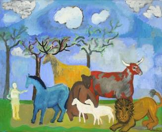 Peaceable Kingdom with Clouds