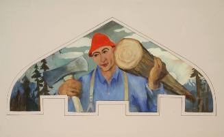 Mural Studies (Logger with Red Hat)