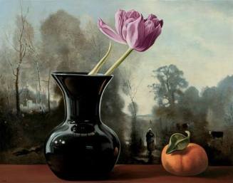 Tulip in Black Vase, Ville d'Avray